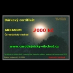 Dárkový certifikát 3000 kč