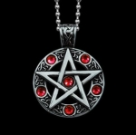 Pentagram kamínky červené