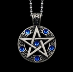 Pentagram kamínky modré