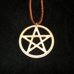 Přívěsek pentagram dřevěný