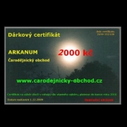 Dárkový certifikát 2000 kč