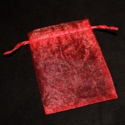 Váček organza červený